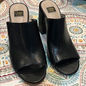 Louise et Cie Elegant Black Leather Mule size 8.5 women’s